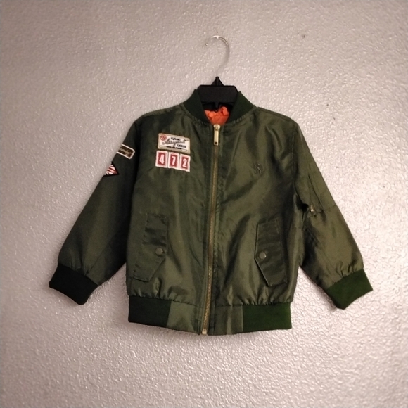 English Laundry Boy's Pea Green Bomber Jacket Size 4 - Picture 1 of 8